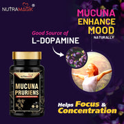 Mucuna Pruriens Kapikachhu Extract for Mood and Muscle support Supplement - 30 Capsules