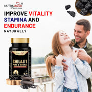 Shilajit Pure and Natural Shilajit for Strength,Stamina and Energy- 30 Capsules