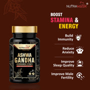 Ashwagandha Extract Withania Somnifera | Pure Natural Ashwagandha-Rejuvenates Mind & Body -60 Capsules