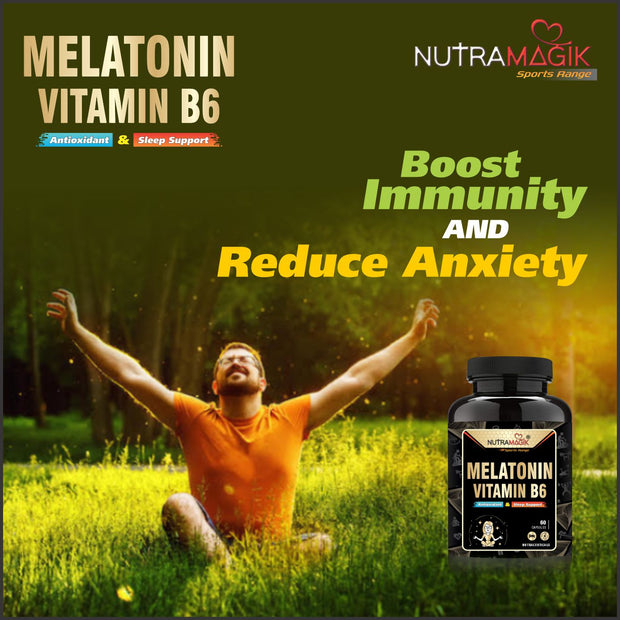 Melatonin 10mg with  Vitamin B6 and Valerian Root Extract (Tagar) for Sleep Support  -60 Capsules