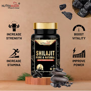 Shilajit Pure and Natural Shilajit for Strength,Stamina and Energy- 30 Capsules