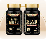 Nutramagik Himalyan Shilajit & Safed Musli Pure & Natural for Stamina and Energy-30 Capsules each