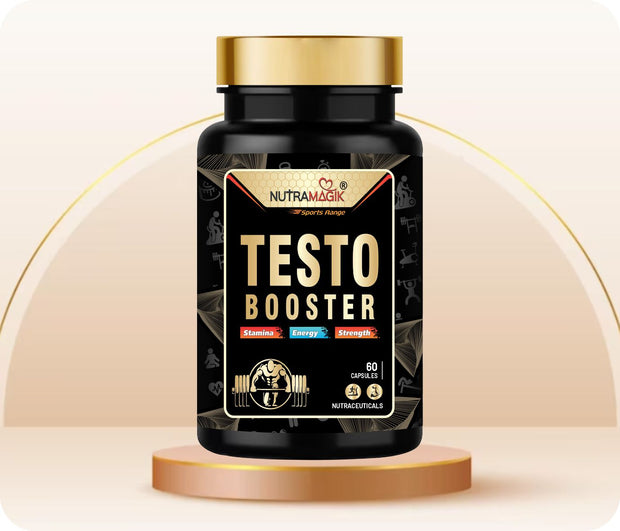 Testo Booster For Stamina, Energy And Strength | Contains Safed Musli,Mucuna, Ashwagandha & Fenugreek Extract- 60 Capsules