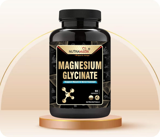Magnesium Glycinate Supports Healthy Muscle Relax Supplement - 90 Capsules