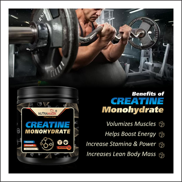 Creatine Monohydrate For Strength Endurance & Athlete Performance Energy Support For Instant Workout, Unflavored -100gm Powder