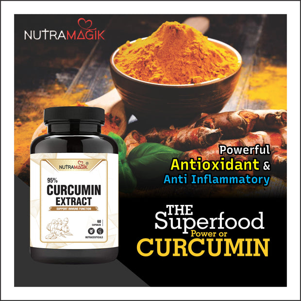 95% Curcumin with Ginger and Piperine Extract -60 capsules