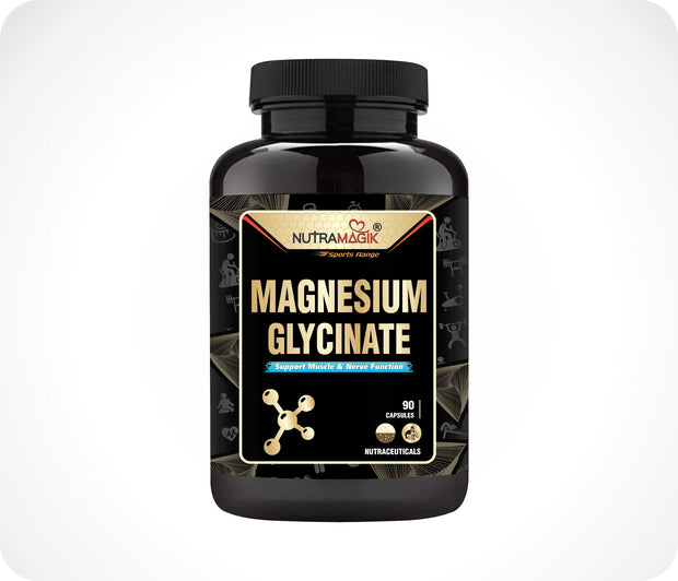 Magnesium Glycinate Supports Healthy Muscle Relax Supplement - 90 Capsules