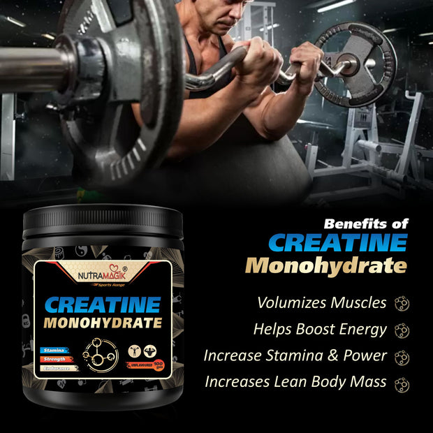 Combo Deals EAA+BCAA Orange Flavour 200gm & Creatine Monohydrate 100gm unflavoured- Pack of 1 Each