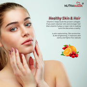 Natural Vitamin C with Acerola Cherry, Rosehip Extract with Zinc-60 Capsule