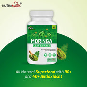 Moringa Drumstick & Leaf Extract | Superfood for Weight Loss, Immmunity, Energy, Liver Protection & Joint Support-90 capsules