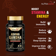 Ashwagandha Extract Withania Somnifera | 100% Natural Ashwagandha-Rejuvenates Mind & Body -30 Capsules