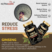 Nutramagik Himalyan Shilajit & Panax Ginseng Pure & Natural for Stamina and Energy-30 Capsules each