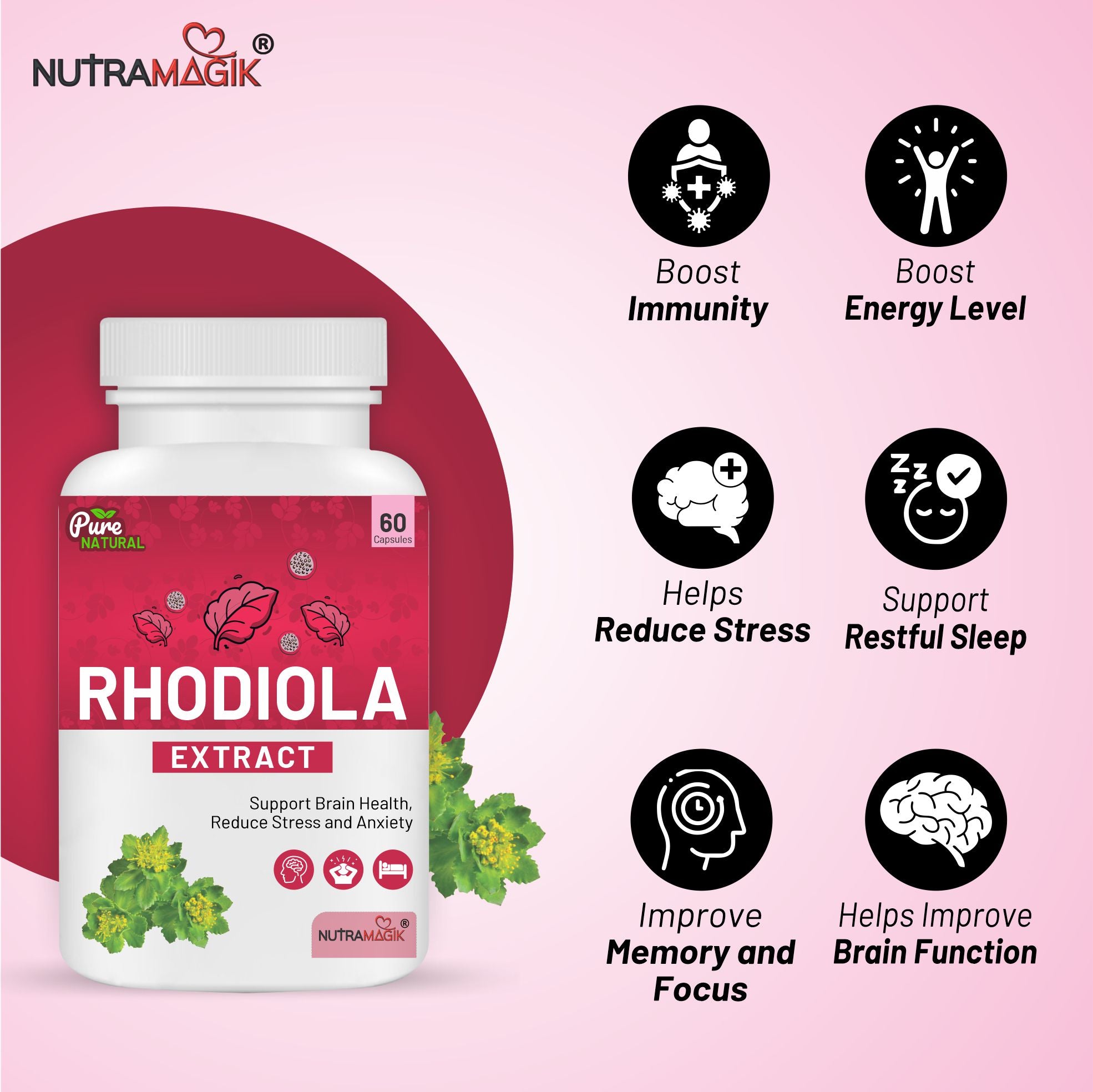 Rhodiola Rosea Root Extract -60 Capsules