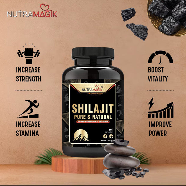 Nutramagik Shilajit and Testobooster combo offer - 60 capsule each