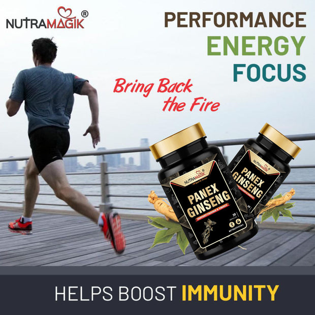 Nutramagik Himalyan Shilajit & Panax Ginseng Pure & Natural for Stamina and Energy-30 Capsules each