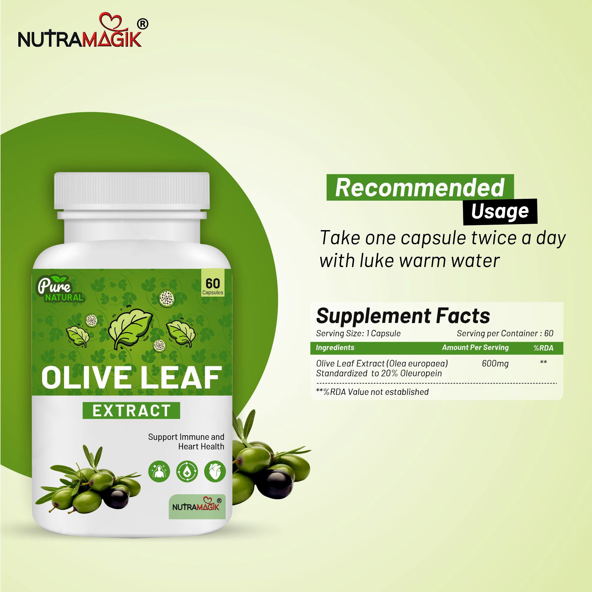 Olive Leaf Extract - 60 Capsules