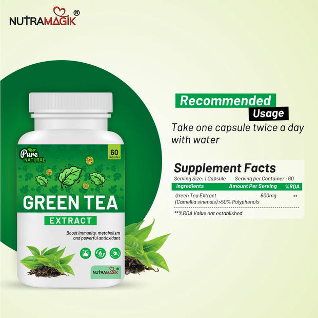 Green Tea Extract for weight loss(Fat Burner), Increasing Stamina, Stronger Immune System,90 Capsules
