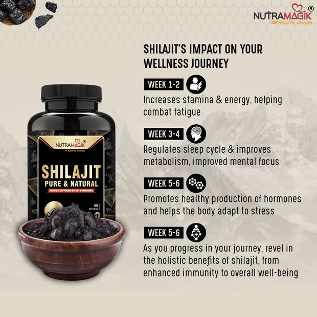 Nutramagik Shilajit and Testobooster combo offer - 60 capsule each