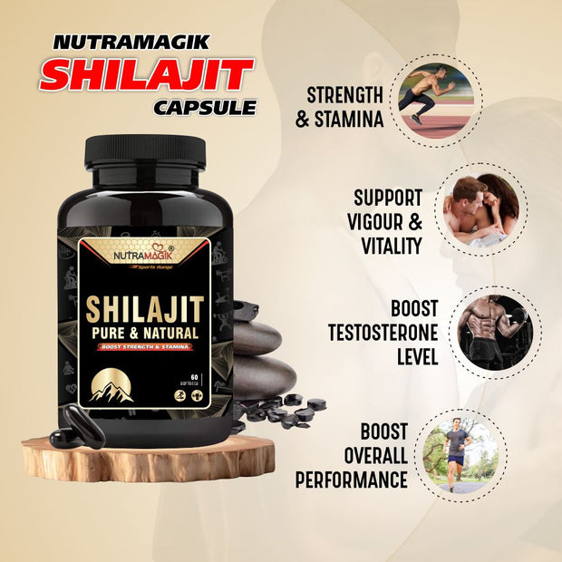 Nutramagik Shilajit and Testobooster combo offer - 60 capsule each