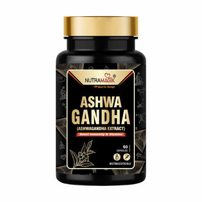 Ashwagandha Extract Withania Somnifera | 100% Natural Ashwagandha-Rejuvenates Mind & Body -60 Capsules