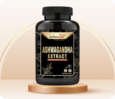 Nutramagik Ashwagandha Extract High Potency Supplements- 60 Capsules