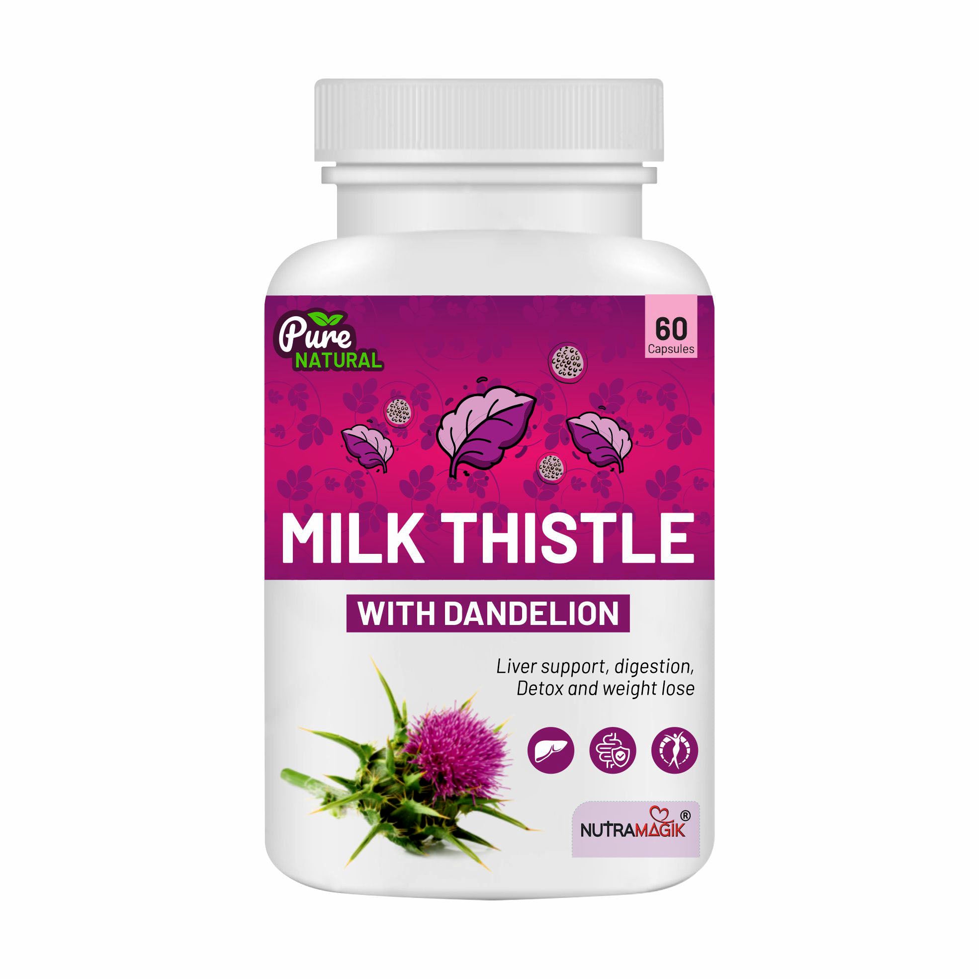 Milk thistle with Dandelion extract-60 Capsules
