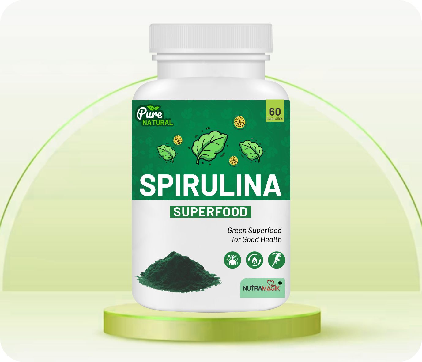 Spirulina Super Green - 60 Capsules