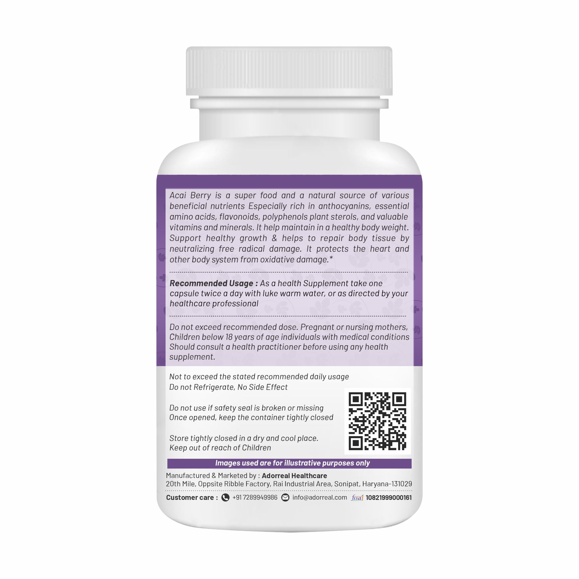 Acai Berry Extract - 60 Capsules