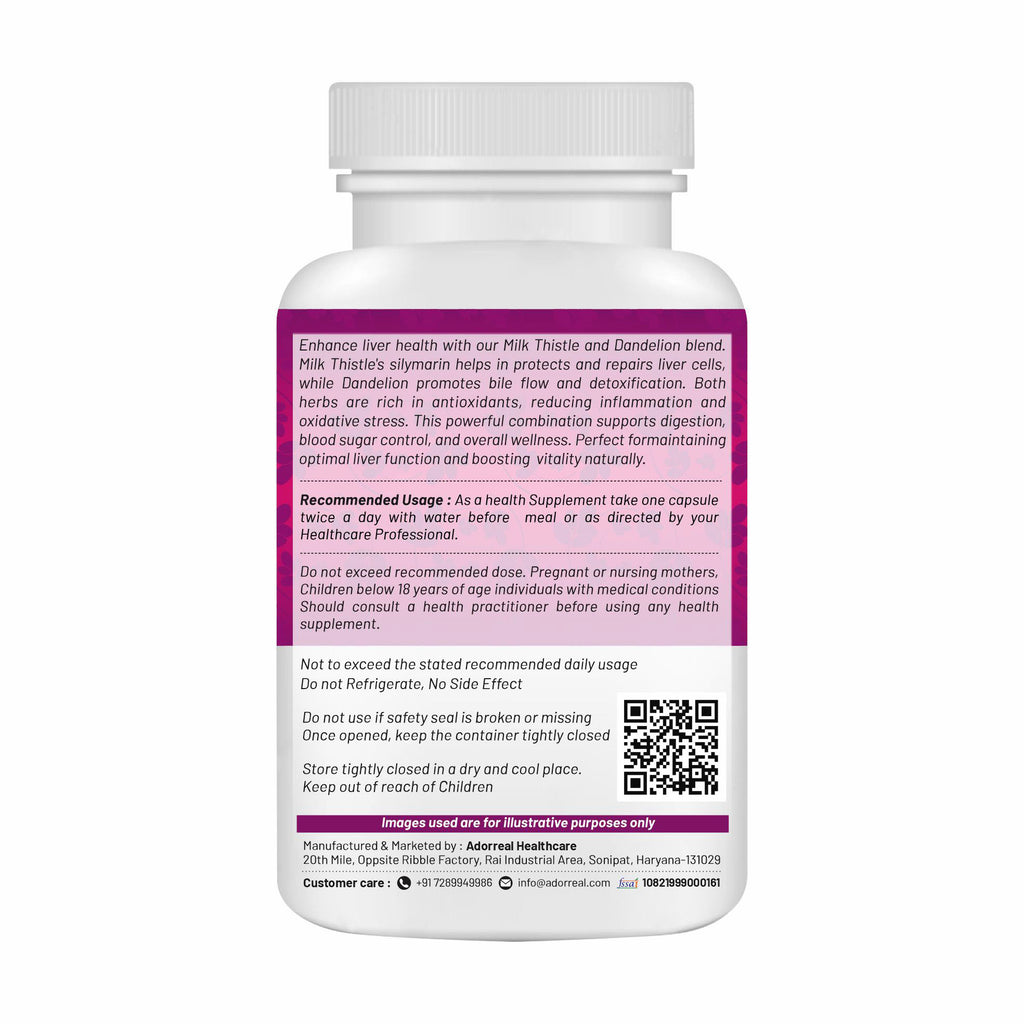 Milk thistle with Dandelion extract-60 Capsules