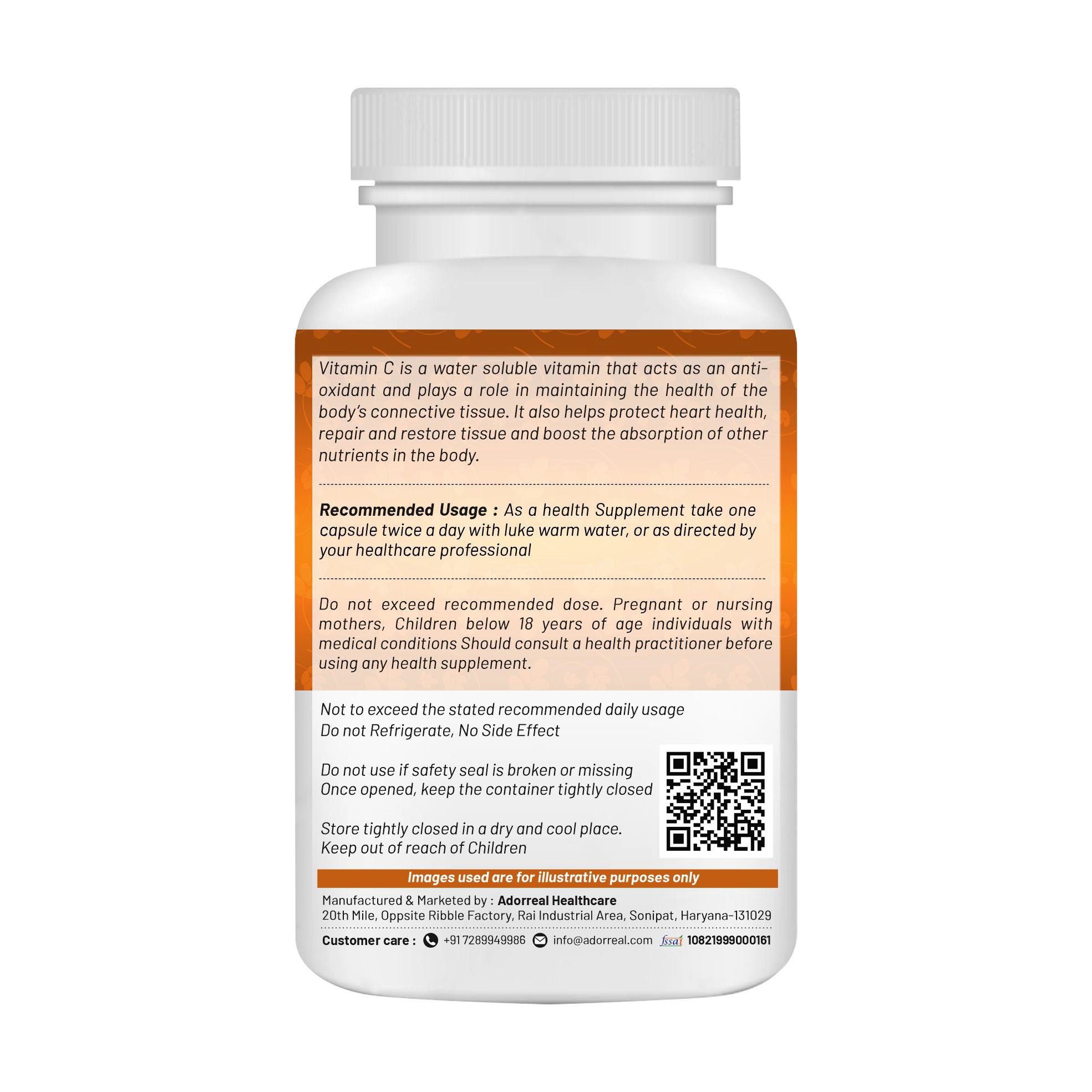 Vitamin C,Acerola Cherry, Rosehip Extract with Zinc-60 Capsule