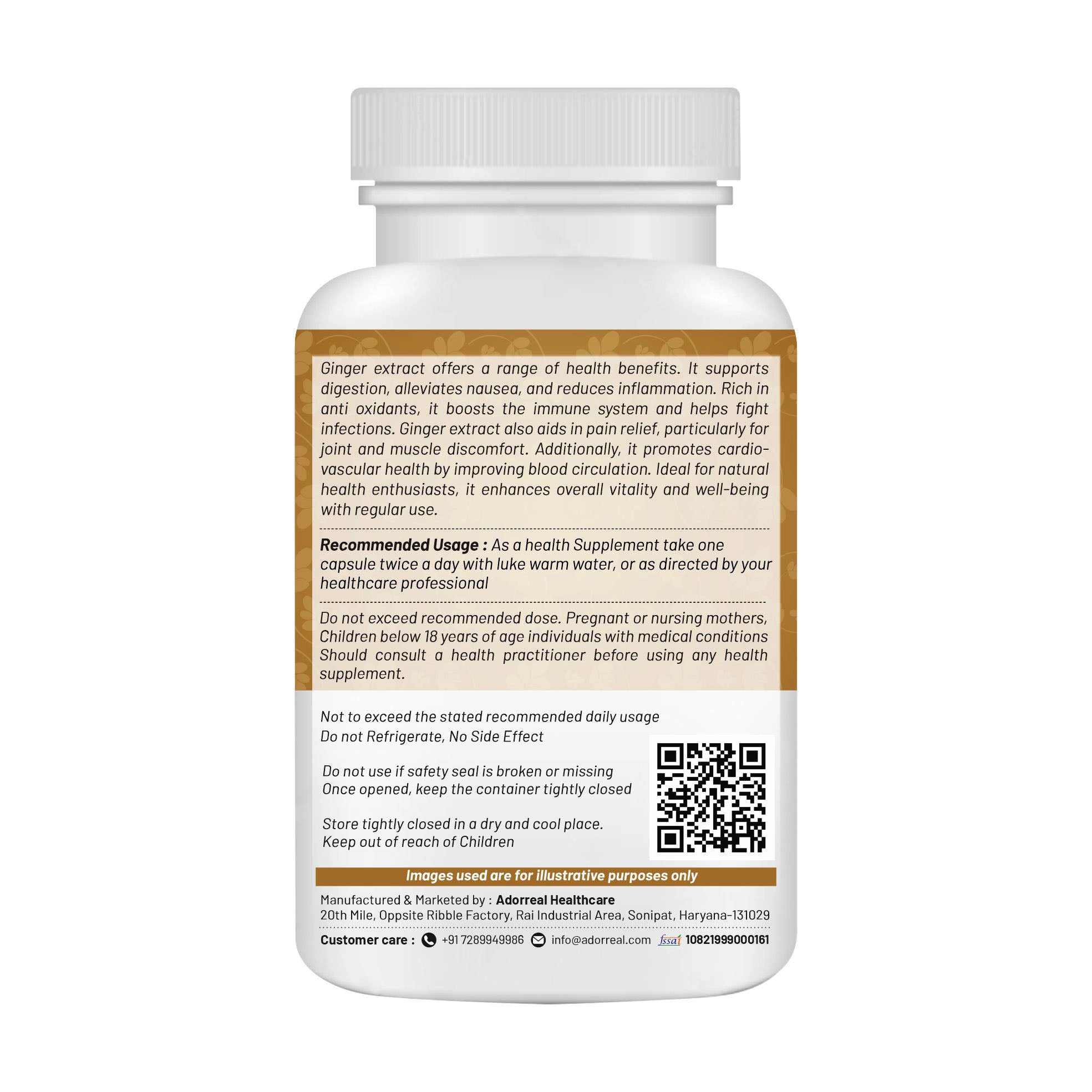 Ginger Extract -60 Capsules