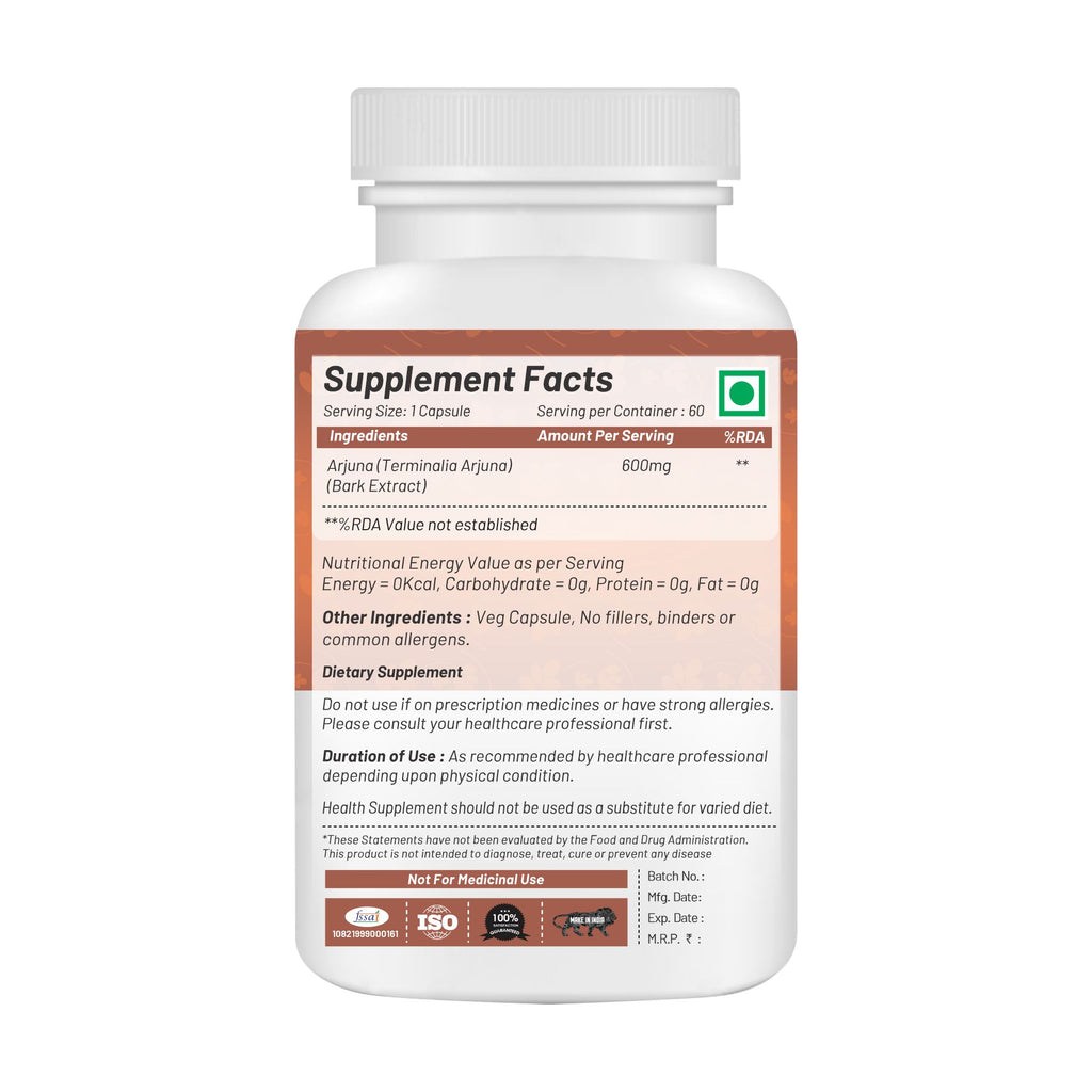 Arjuna Extract- 60 Capsules