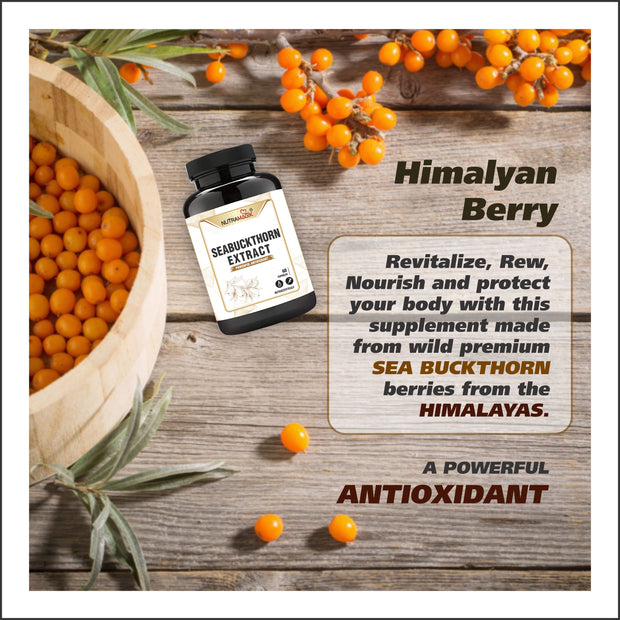 Sea Buckthorn For Healthy Heart, Immunity Power & Body Detox- 60 Capsules